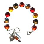 Mariana Bracelet Alluring Citrine, Topaz & Siam Austrian Crystals Ring of Fire Nostalgia Coll. - Image 3