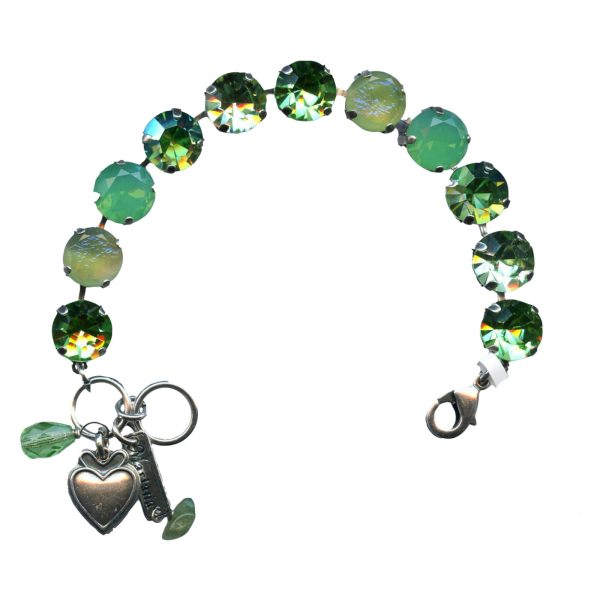 Mariana Bracelet Charming Chrysolite Opal, Peridot & Pacific Opal Austrian Crystals Grace Icons Coll.