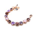 Bracelet By Mariana Woman Exquisite Tanzanite, Vintage Rose and Amethyst Swarovski Crystals - Image 2