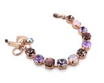 Bracelet By Mariana Woman Exquisite Tanzanite, Vintage Rose and Amethyst Swarovski Crystals - Image 3