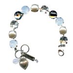 Mariana Bracelet Elegant Black Diamond, Clear, White Opal & Pearl Austrian Crystals Marilyn Icons Coll. - Image 2