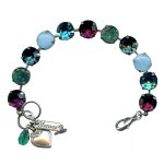 Mariana Bracelet Glamorous Turq, Blue Zircon, Emerald & Amethyst Austrian Crystals Inspire Inspiration Coll. - Image 2