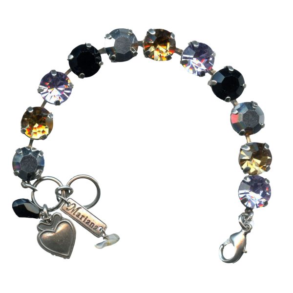 Mariana Bracelet Soulful Jet, Lt Amethyst, Blk Dia, Foil & Champagne Austrian Crystals Discover Inspiration Coll.