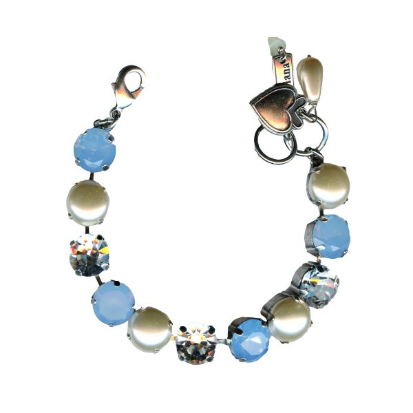 Mariana Bracelet Gorgeous Blue Opal, Cream Pearl & Clear Austrian Crystals My Treasures Coll.