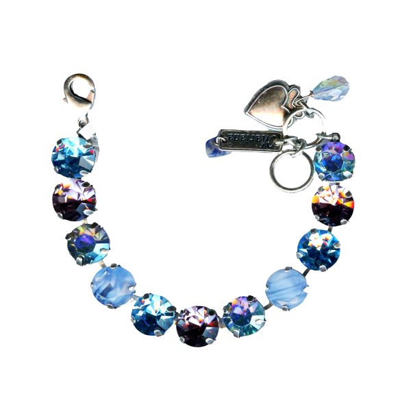 Mariana Bracelet Exquisite Lt Sapphire, Turq, Lt Amethyst & AB Austrian Crystals Diana Icons Coll.