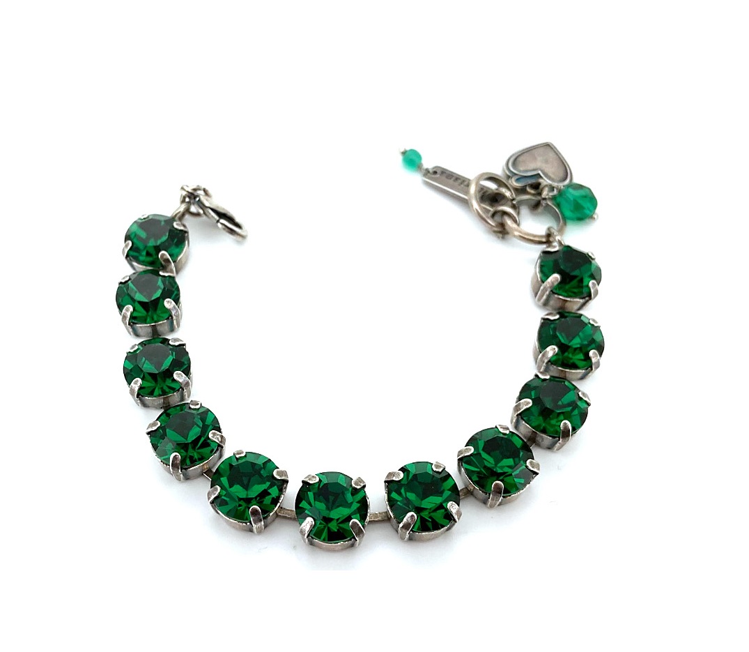 B-4474-205-SP (1) Bracelet By Mariana My Treasures Coll. Simply Elegant Emerald Swarovski Crystals - Image 1