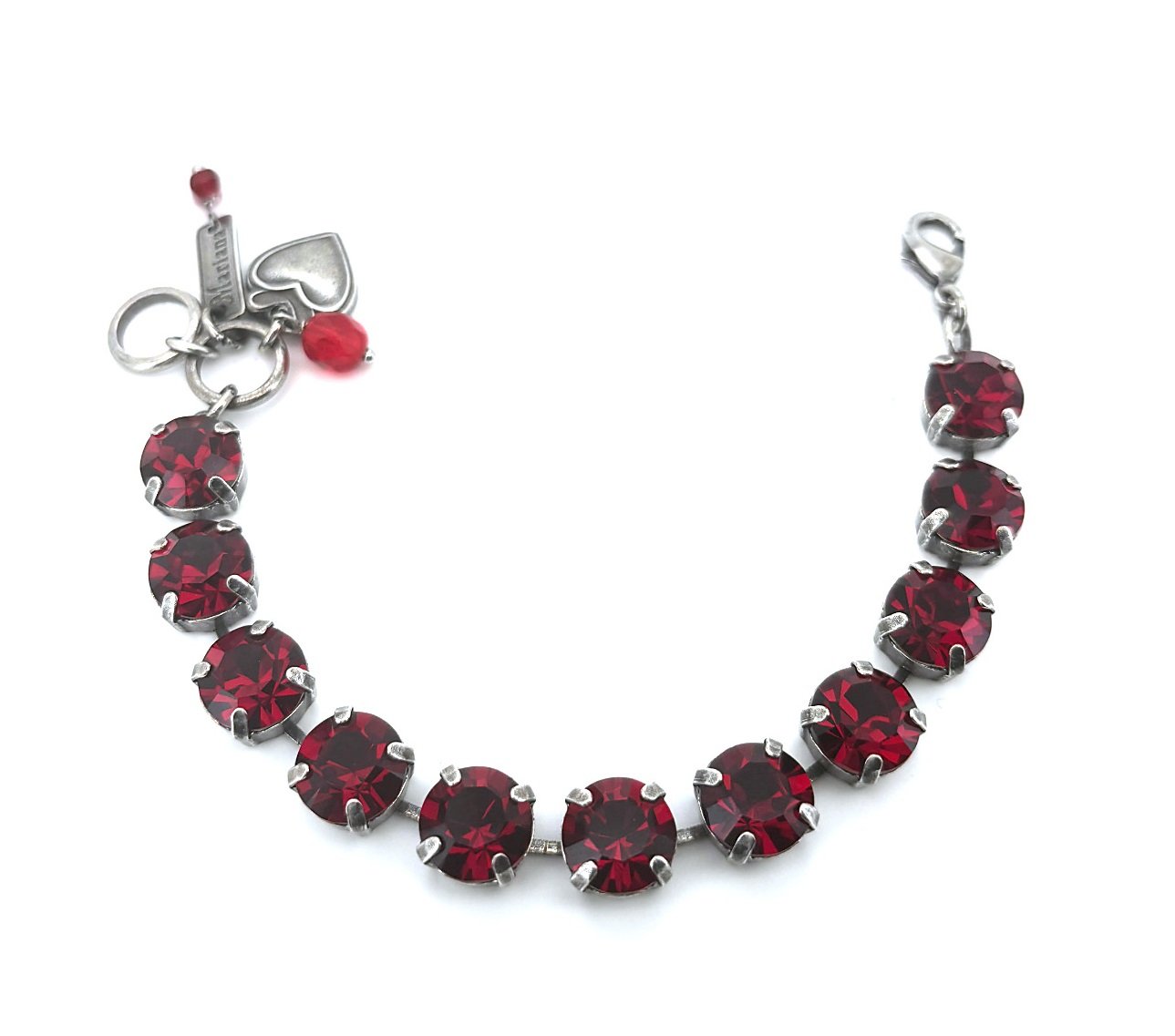 B-4474-208-SP (3) Bracelet By Mariana Woman Stunning Siam Swarovski Crystals - Image 1
