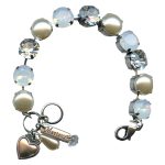 Mariana Bracelet Timeless Cream Pearl, White Opal & Clear Austrian Crystals My Treasures Coll. - Image 2
