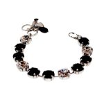 Mariana Bracelet Exude Elegance Jet Black & Clear Austrian Crystals Checkmate Cocktail Hour Coll. - Image 2