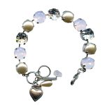 Bracelet By Mariana My Treasures Coll. Classy Rose Opal, Cream Pearl & Clear Swarovski Crystals - Image 3