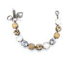 Bracelet By Mariana Woman Fab Golden Shadow and White Opal Swarovski Crystals - Image 4