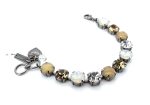 Bracelet By Mariana Woman Fab Golden Shadow and White Opal Swarovski Crystals - Image 2