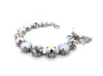 Bracelet By Mariana Woman Shimmering AB, Clear and White Opal Swarovski Crystals