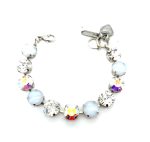 Bracelet By Mariana Woman Shimmering AB, Clear and White Opal Swarovski Crystals - Image 2