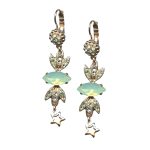 Mariana Earrings Elegant Blues & Greens Austrian Crystals Mojito Cocktail Hour Coll.