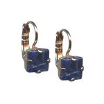 Mariana Earrings Gorgeous Sodalite Mineral Austrian Crystals  My Treasures Coll.