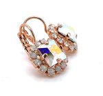 Mariana Earrings Glitzy Clear AB & White Opal Austrian Crystals Snowflake Winter Wonderland Coll. - Image 2