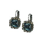 Mariana Earrings Elegant Black Diamond & Greige Austrian Crystals  Martini Cocktail Hour Coll. - Image 3