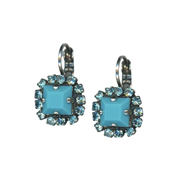 Mariana Earrings Adorable Robin Egg Blue & Aqua Austrian Crystals My Treasures Coll.