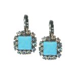 Mariana Earrings Luxurious Turquois Mineral & Clear Austrian Crystals New Moon Mystique Winter 2019 Coll. - Image 3