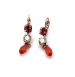 Earrings By Mariana Woman Sassy Rose and Golden Shadow Swarovski Crystals - Image 2