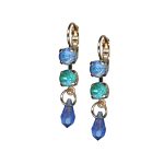 Mariana Earrings Shimmering Ocean Delite, Laguna Delite & Sapphire Austria Crystals Serenity Joy Of Life Coll. - Image 3