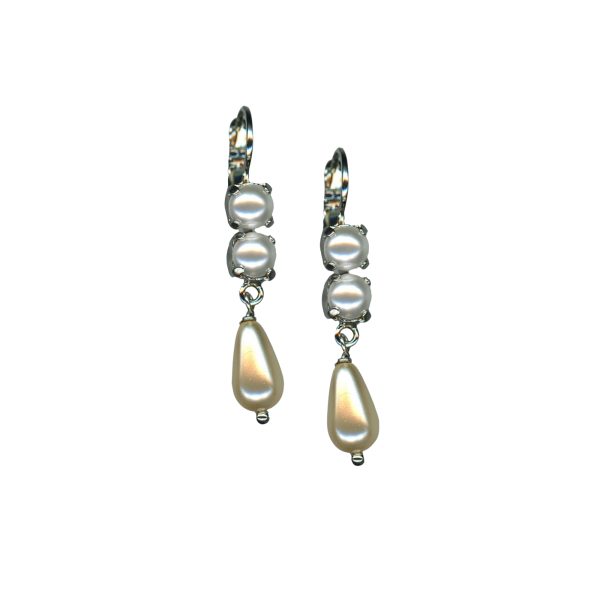 Mariana Earrings Timeless Cream Pearl Austrian Crystals My Treasures Coll.