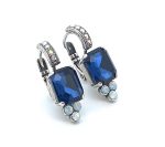 Earrings By Mariana Woman Glamorous Montana Blue and Opal Swarovski Crystals - Image 2