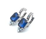 Earrings By Mariana Woman Glamorous Montana Blue and Opal Swarovski Crystals