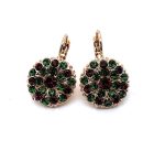 Earrings By Mariana Woman Guardian Angel Amethyst and Fern Green Swarovski Crystals - Image 2