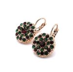 Earrings By Mariana Woman Guardian Angel Amethyst and Fern Green Swarovski Crystals