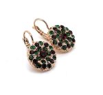 Earrings By Mariana Woman Guardian Angel Amethyst and Fern Green Swarovski Crystals - Image 3