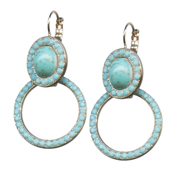 Mariana Earrings Simply Elegant Turquoise Austrian Crystals My Treasures Coll.