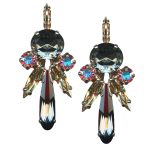 Mariana Earrings Gorgeous Morion, Black Diamond, Golden Shadow & AB Austrian Crystals Adeline Odyssey Coll. - Image 3