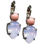 Mariana Earrings Lovely Pear Shaped Rose Opal & Pink Coral Austrian Crystals Antigua Caribbean Life Coll. - Image 2