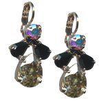 Mariana Earrings Exquisite Golden Shadow, Jet & AB Austrian Crystals Adeline Odyssey Coll. - Image 2