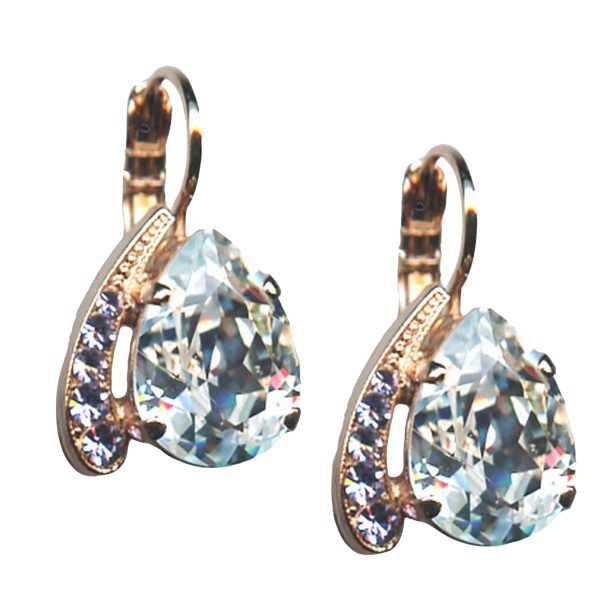 Mariana Earrings Classy Clear & Light Amethyst Austrian Crystals My Treasures Coll.