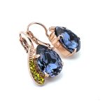 Earrings By Mariana Woman Timeless Tanzanite and Citrine Swarovski Crystals - Image 4