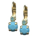 Mariana Earrings Turquoise & Pacific Opal Austrian Crystals Angelina Icons Coll. - Image 2
