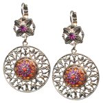 Mariana Earrings Boho Chic Fuchsia, Hyacinth & AB Austrian Crystals Lady Marmalade Songbook Coll.