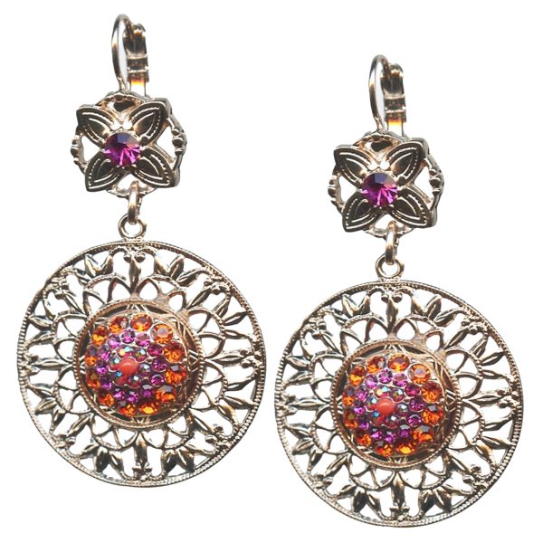 Mariana Earrings Boho Chic Fuchsia, Hyacinth & AB Austrian Crystals Lady Marmalade Songbook Coll.