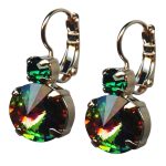 Mariana Earrings Alluring Vitrail Medium & Emerald Austrian Crystals My Treasures Coll. - Image 3