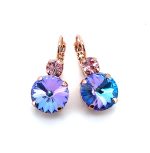 Mariana Earrings Colorful Vitrail Light & Light Rose Austrian Crystals My Treasures Coll.