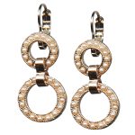 Mariana Earrings Timeless Two Tier Hole Pearl Mineral Austrian Crystals My Treasures Coll. - Image 3