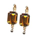 Mariana Earrings Gorgeous Topaz Austrian Crystals My Treasures Coll. - Image 2
