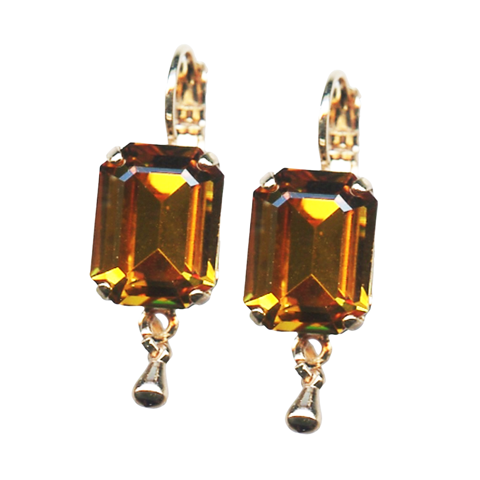 E-1040-5-203-RG6 Mariana Earrings Gorgeous Topaz Austrian Crystals My Treasures Coll. - Image 1