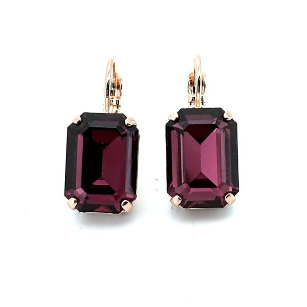 Earrings By Mariana My Treasures Coll. Alluring Amethyst Swarovski Crystals