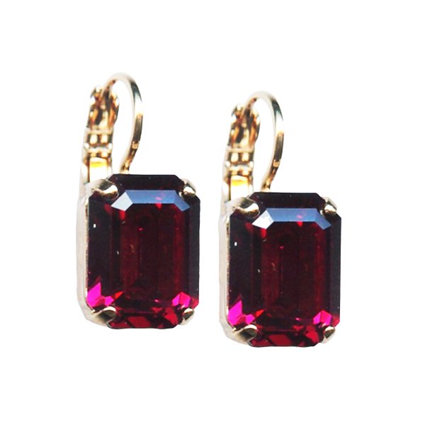 Mariana Earrings Stunning Ruby Austrian Crystals My Treasures Coll.