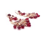Earrings By Mariana Woman Boho Gypsy Ruby and Siam Swarovski Crystals - Image 3