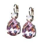 Mariana Earrings Lovely Light Rose & Rose Opal Austrian Crystals My Treasures Coll.